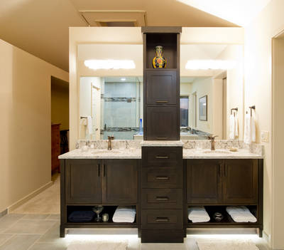 Vanity with Tower storage