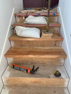 Installing the Maple step treads