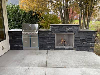 Gas BBQ and Fireplace