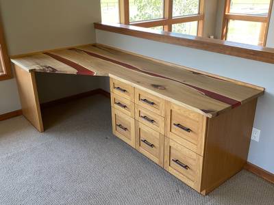 Custom Desk with Live Edge top