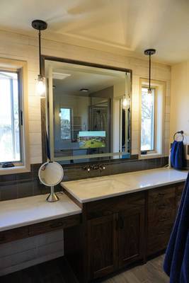 Beauty station and Vanity in Walnut