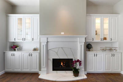 Formal quartz surround Custom Cabinets