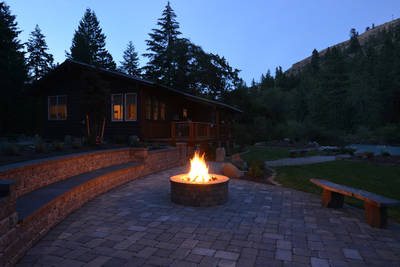 Firepit with Custom bench seating