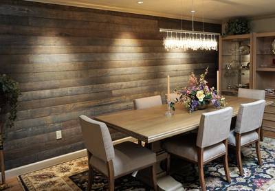 Dinning room Shiplap feature wall