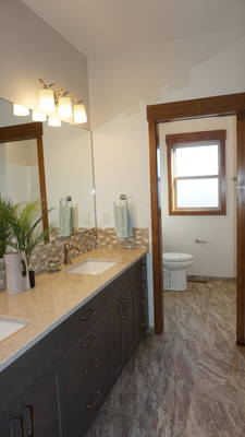 Hall Bath double vanity with WC