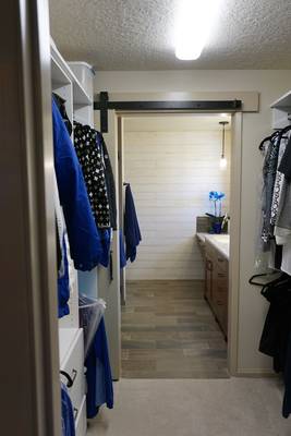 Walk through closet and Bath