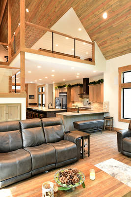 Livingroom Kitchen and Loft view