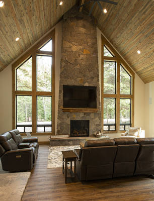 Livingroom Fireplace Window wall
