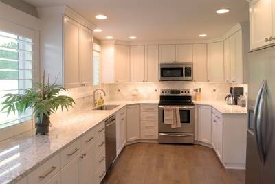 White Kitchen with Quartz counters