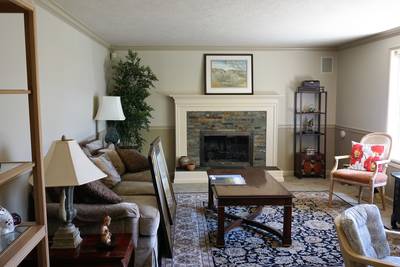 Formal Masonry Fireplace 