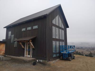 Front door & window wall