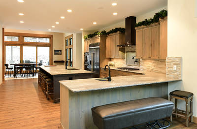 Kitchen with Eating Bar and Island 