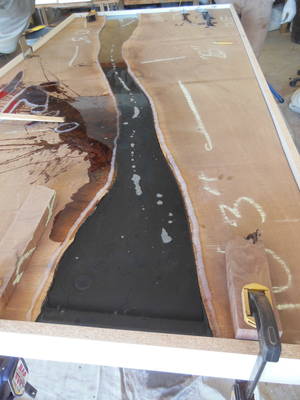 Live Edge, epoxy poured