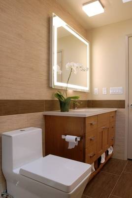 Vanity with shelf storage